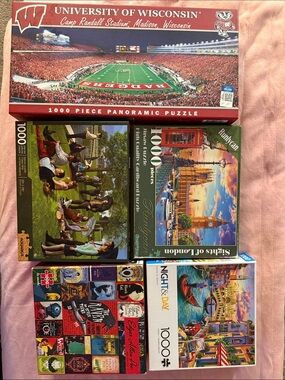 University of Wisconsin Camp Randall Stadium 1000-Piece Puzzle - Red